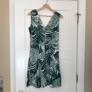Palm Print Dress